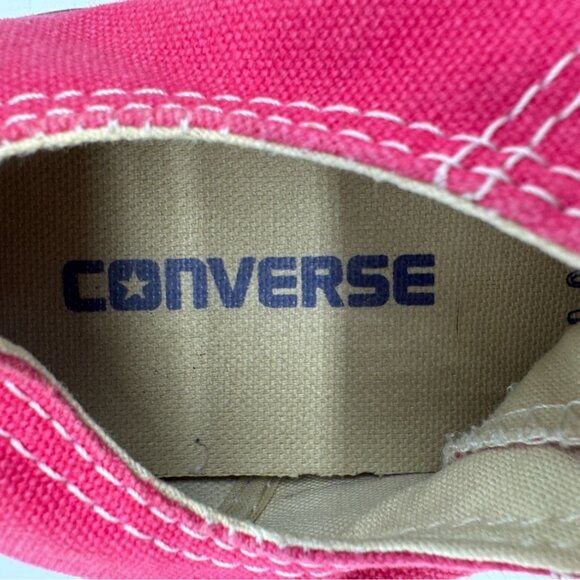Converse All Star Low-Top Sneakers Unisex Pink Canvas Womens 7/Mens 5 Lace Up - Picture 2 of 13